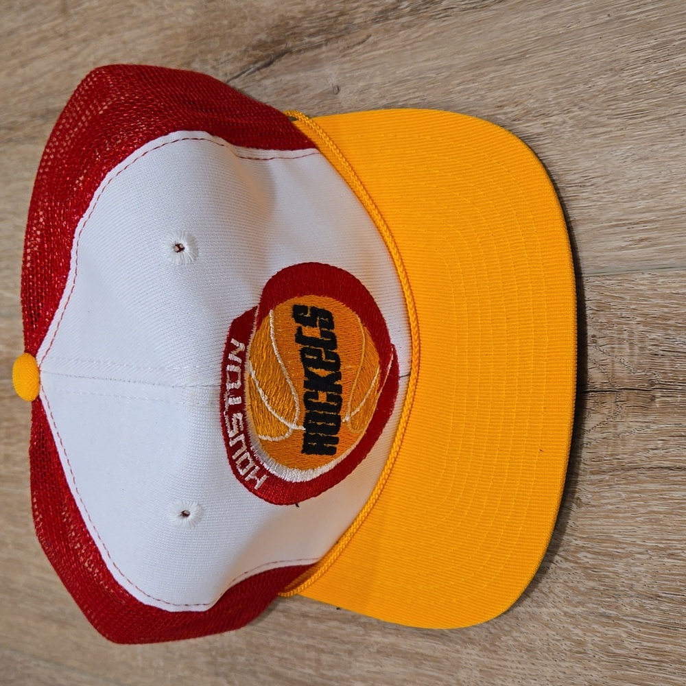 Vtg 80s Houston Rockets NBA mesh snapback Trucker hat